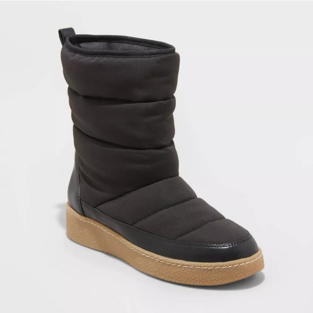Women's Bertie Winter Boots Black - A New Day™